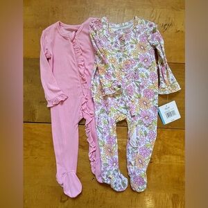 Little Me Baby 2 Pack Sleepwear Footies Size 6‎ Months New With Tags